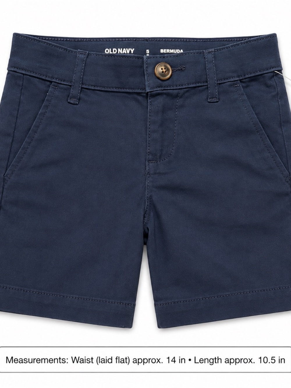 NWT Old Navy Girls Size 5 Navy Bermuda Stretch Chino Shorts